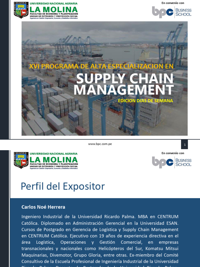 Curso de Especialización en Supply Chain | PDF | Cadena de suministro ...