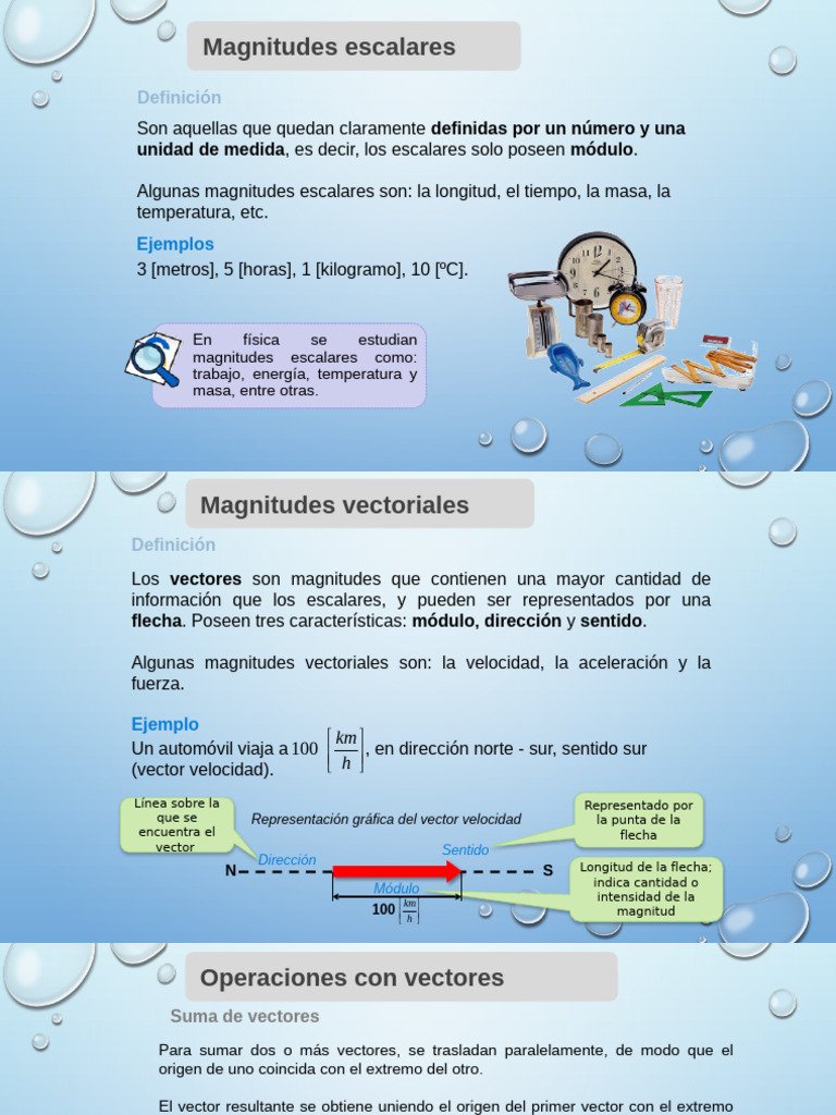 Magnitudes Escalares y Vectoriales en Física | PDF | Vector Euclidiano ...