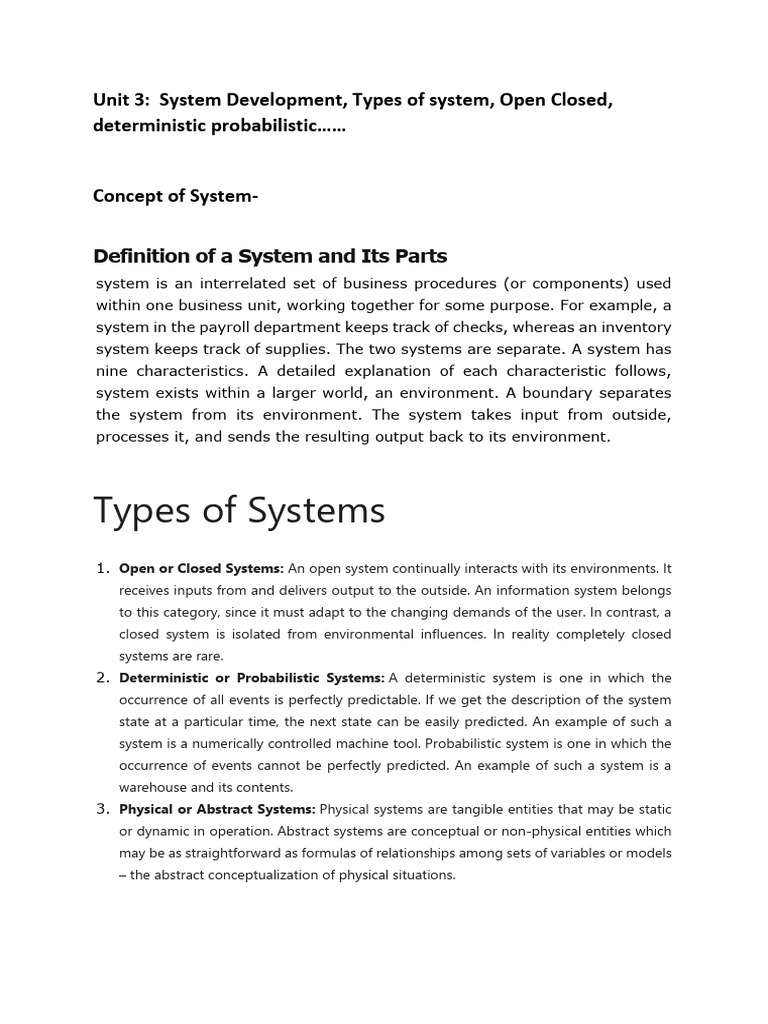 Understanding System Development Types | PDF | Software Development ...