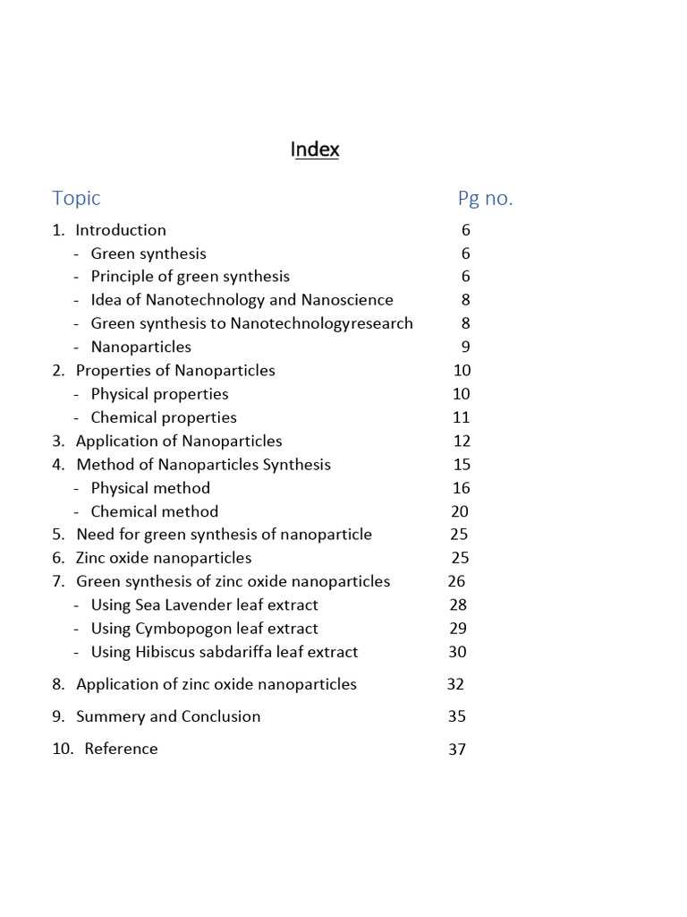 Green Synthesis of ZnO Nanoparticles | PDF | Nanotechnology | Nanoparticle