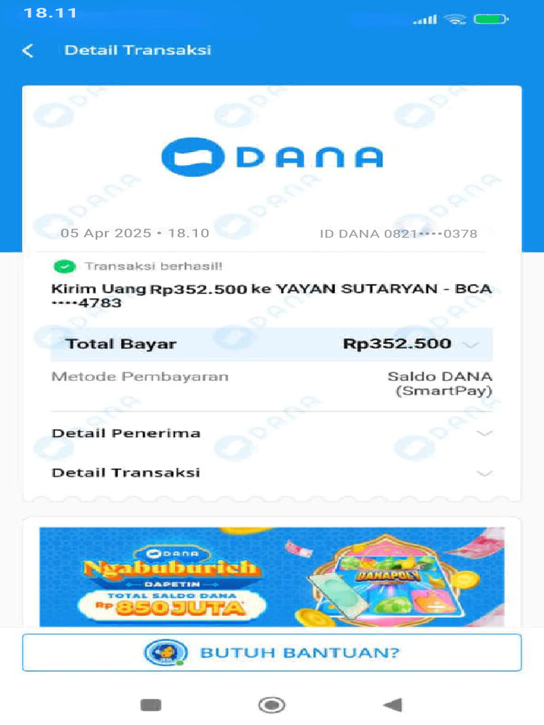 Struk Transfer Dana | PDF