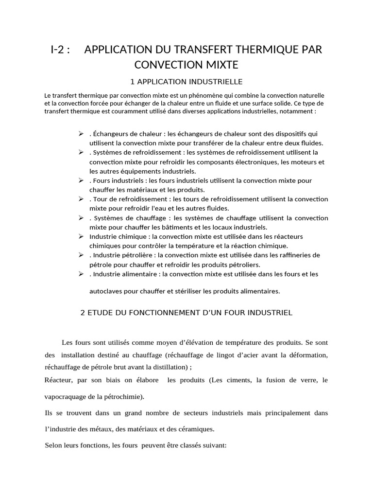 Transfert thermique par convection mixte PDF Transfert thermique — free download