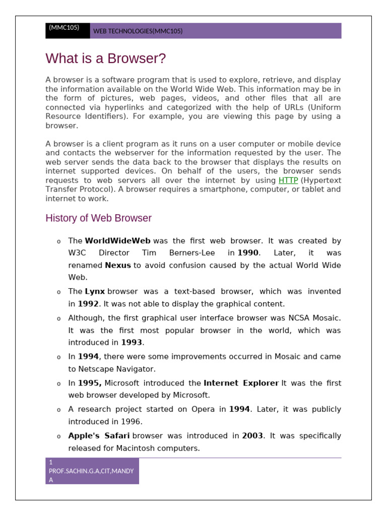 Understanding Web Browsers and URLs | PDF | World Wide Web | Internet & Web