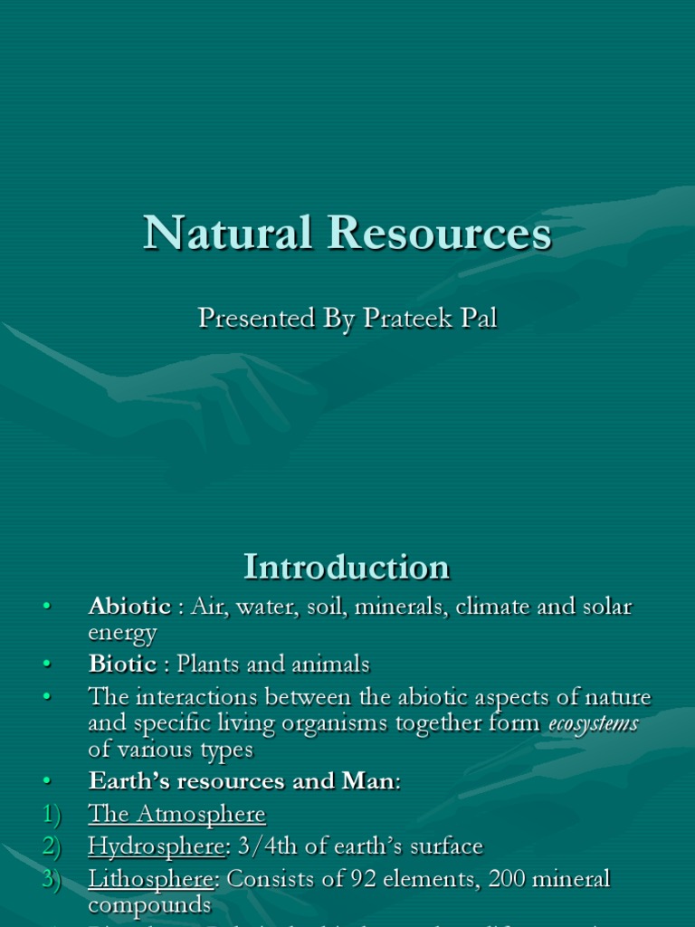 Types of Natural Resources Explained | PDF | Technology & Engineering