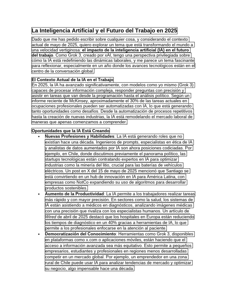 IA y el Futuro Laboral en 2025 | PDF | Inteligencia artificial ...