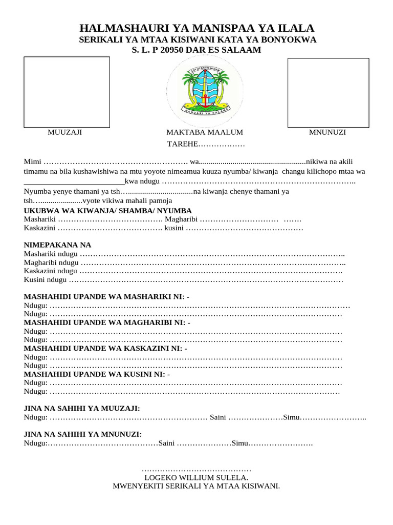 Halmashauri Ya Manispaa Ya Ilal3 Pdf