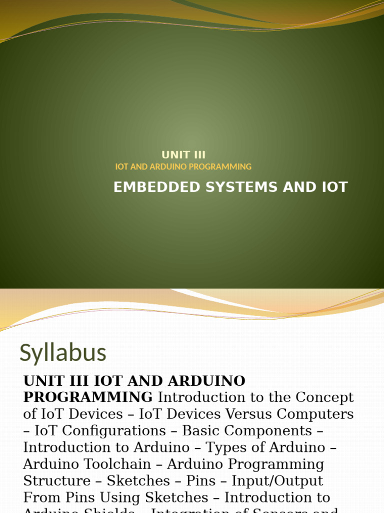 IoT and Arduino Programming Guide | PDF | Internet Of Things | Cloud ...