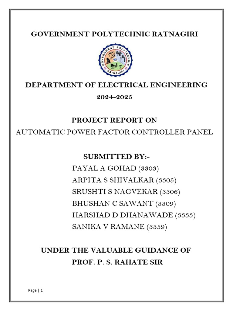 Automatic Power Factor Controller Panel | PDF | Ac Power | Capacitor