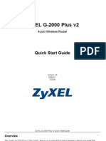 ZyXEL G-2000 Plus v2 4-port Wireless Router Quick Start Guide