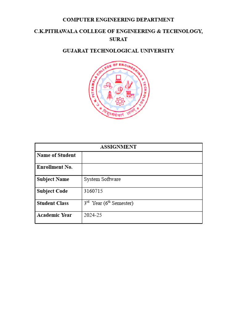 SS Assignment 2023-24 | PDF | Assembly Language | Compiler