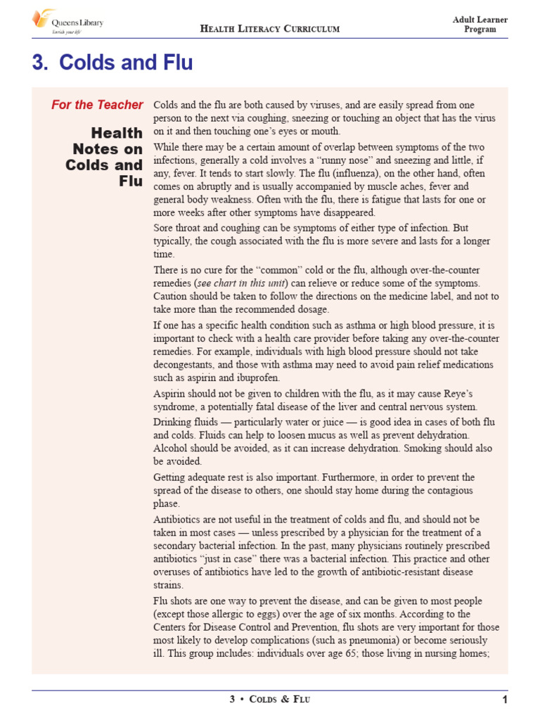 Understanding Colds and Flu Symptoms | PDF | Common Cold | Influenza