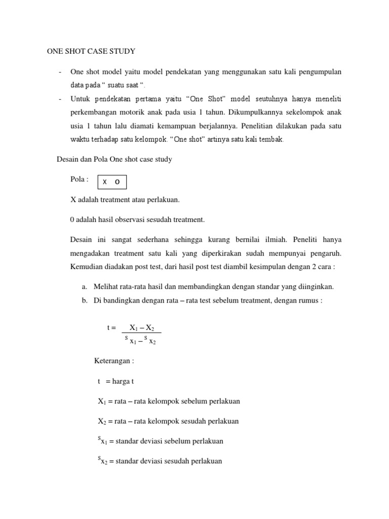 one shot case study pdf