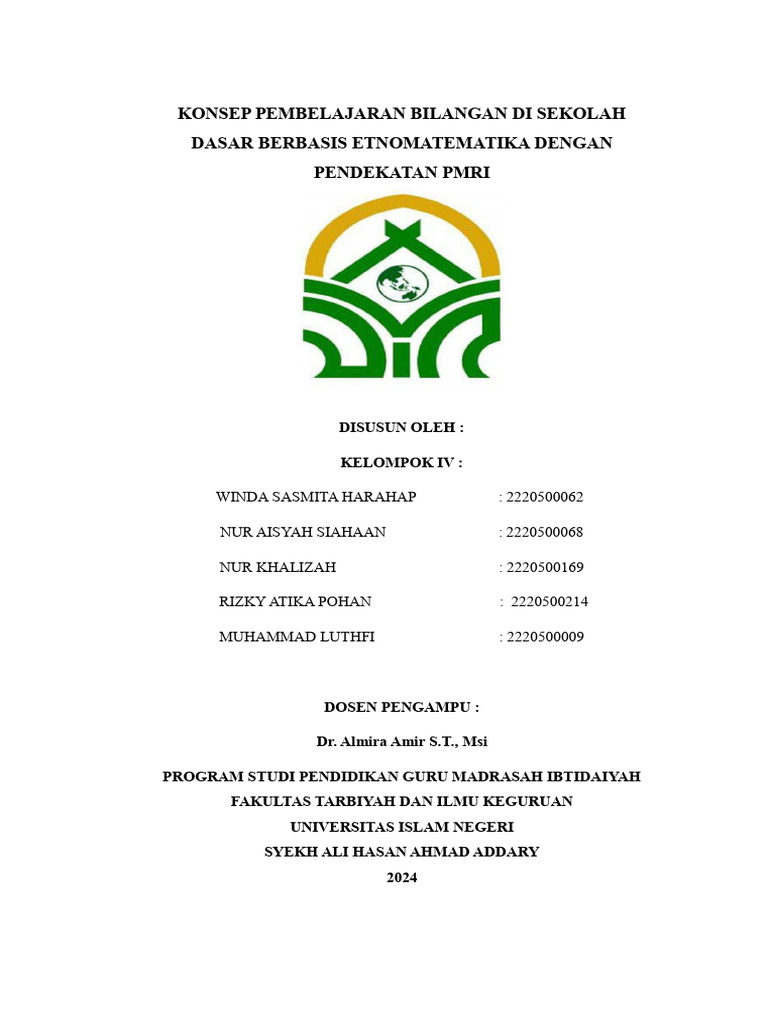 Konsep Bilangan dalam Matematika SD | PDF