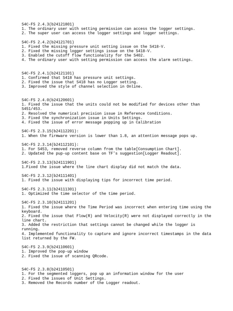 S4C-FS Relesse Notes | PDF | Computing | Computer Engineering
