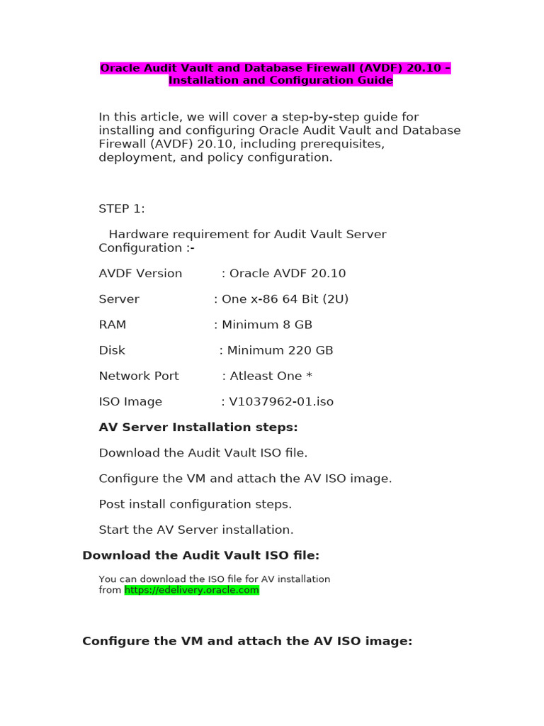 Avdf Steps Complete Immplementation | PDF