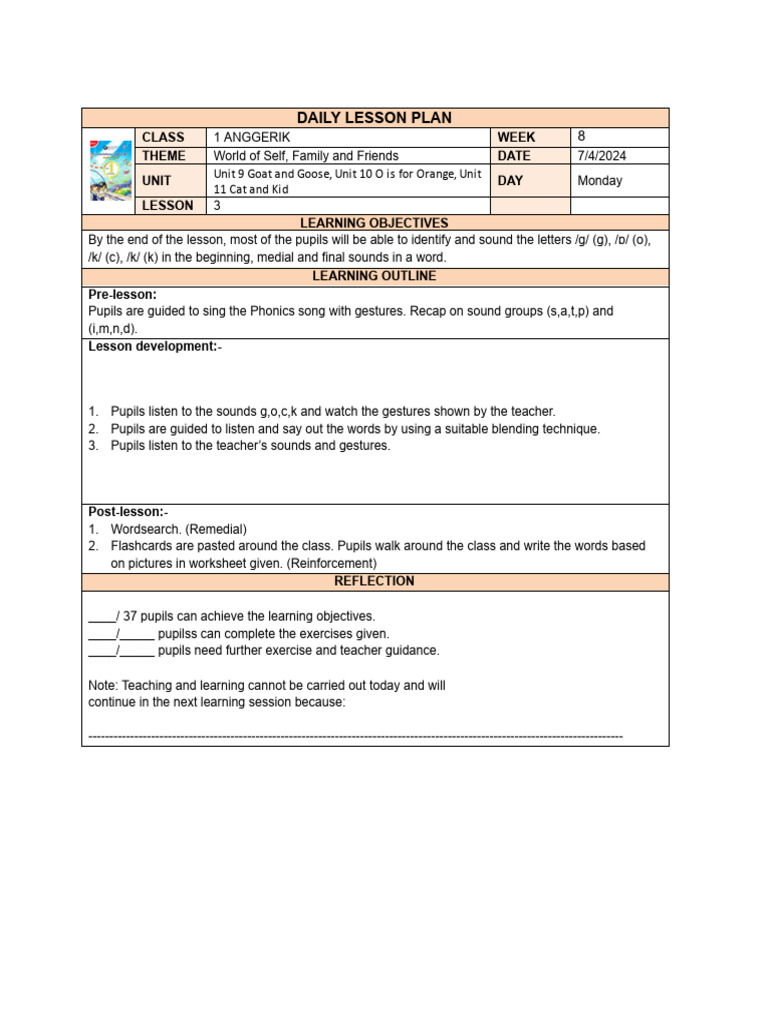 Daily Lesson Plan Week 8 | PDF | Teachers | Communication