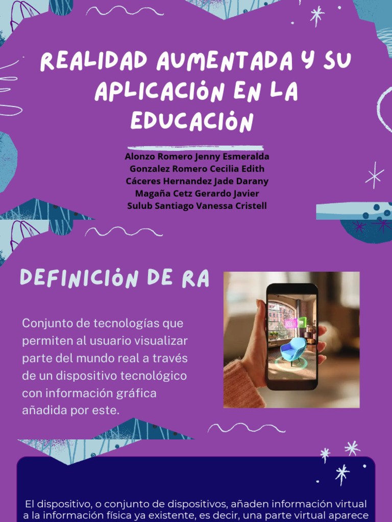 Realidad Aumentada en Educación: Beneficios y Aplicaciones | PDF ...