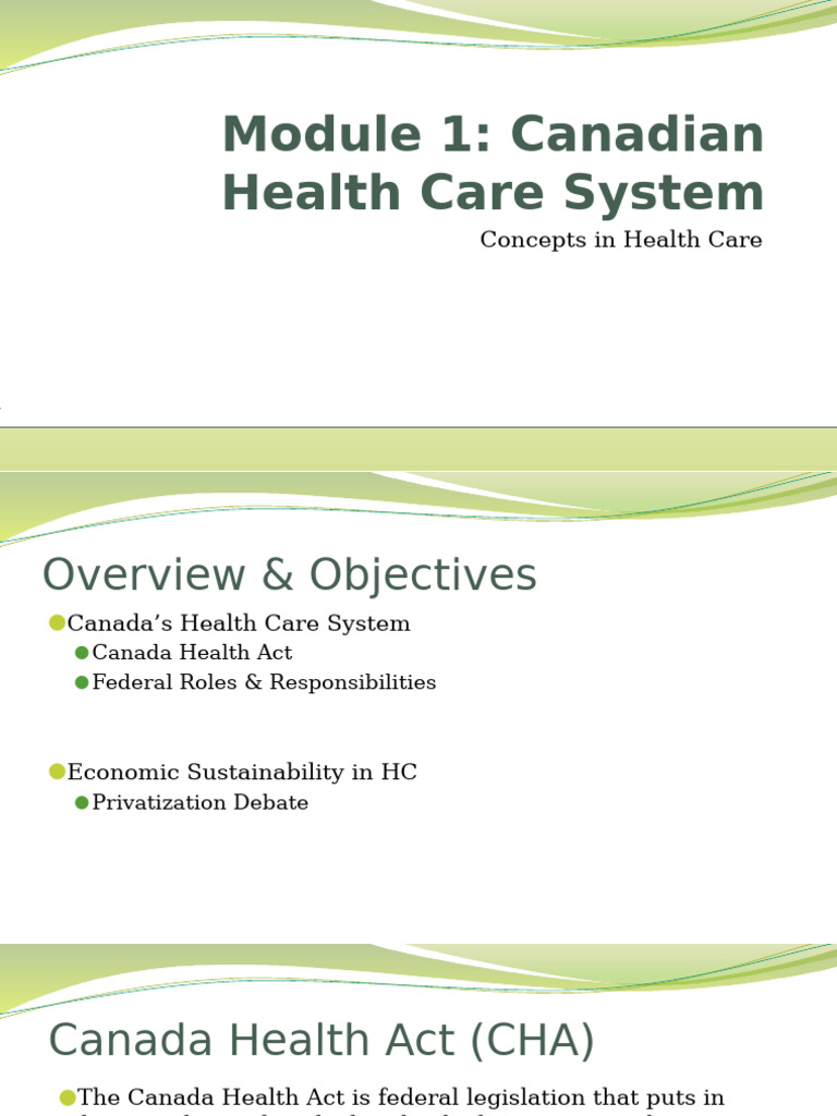 Module 1 Canadian HC System & Sustainability | PDF | Health Care ...