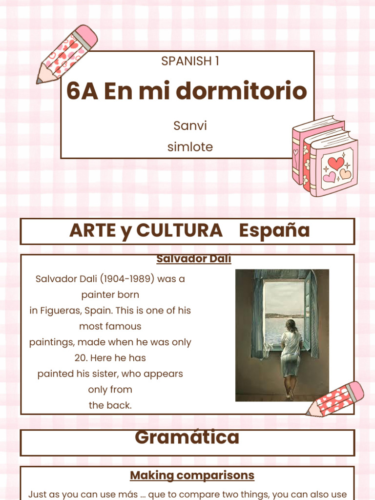 6A en Mi Dormitorio: Spanish 1 | PDF