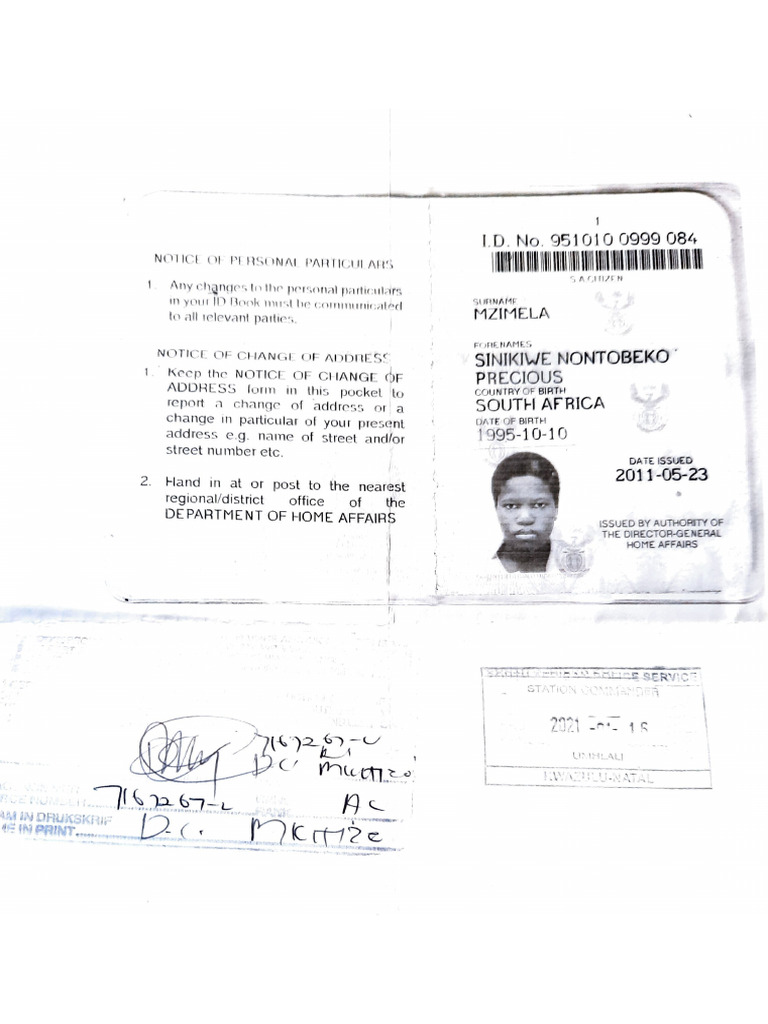 Notice of Personal Particulars Update | PDF