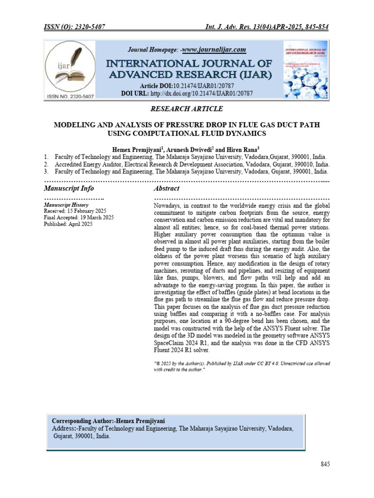 Flue Gas Duct Pressure Drop Analysis | PDF | Boiler | Gases