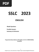 SSLC Examination 2024 English Question Paper | PDF