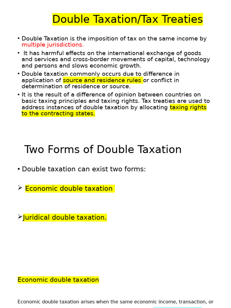 Understanding Double Taxation and Treaties | PDF | Double Taxation | Taxes
