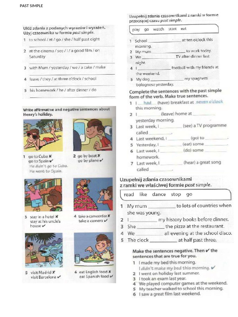 Past Simple Verb Forms List | PDF