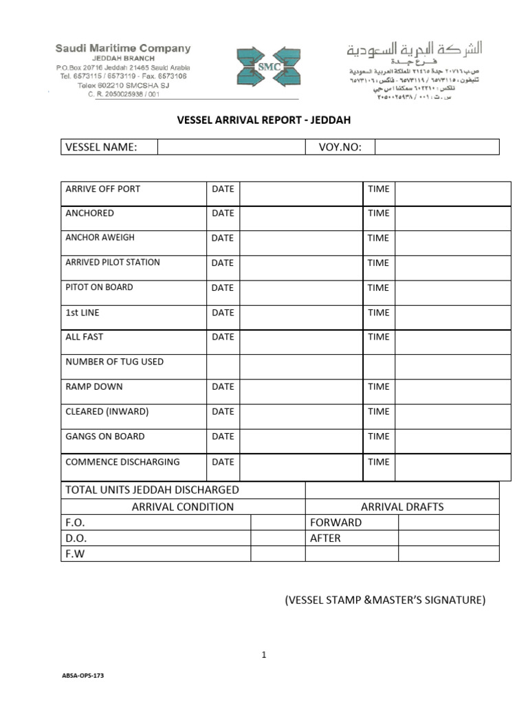 Ship Arrival | PDF