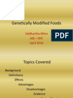Genetically Modified Foods: Siddhartha Mitra Aid - Nyc April 2010