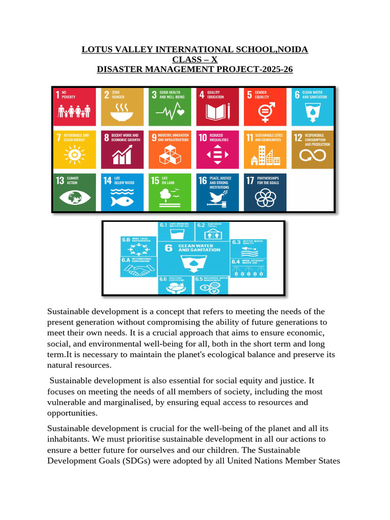 Water Security Project for Class 10 | PDF | Sustainability ...