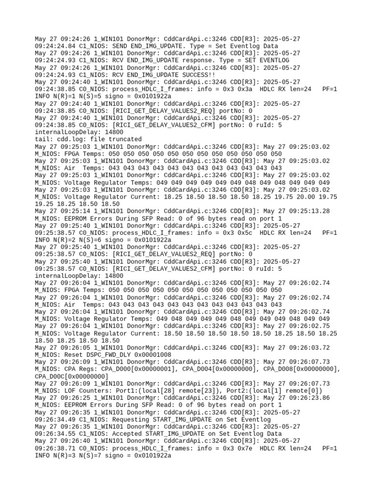 CDD Event Log and Status Report | PDF | Computer Architecture | Electronics