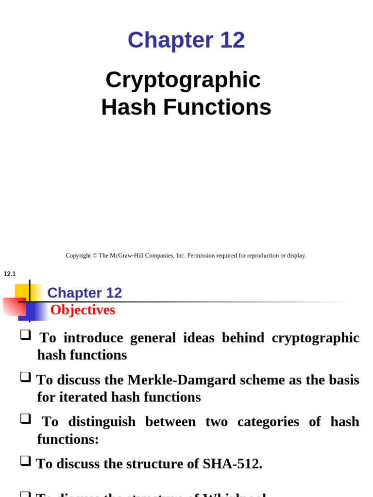 Cryptographic Hash Functions Overview | PDF | Secure Communication ...