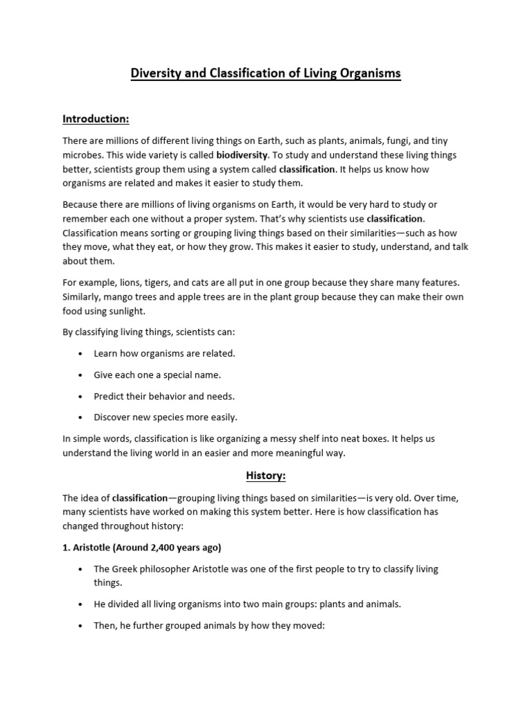 Understanding Organism Classification | PDF | Taxonomy (Biology) | Biology