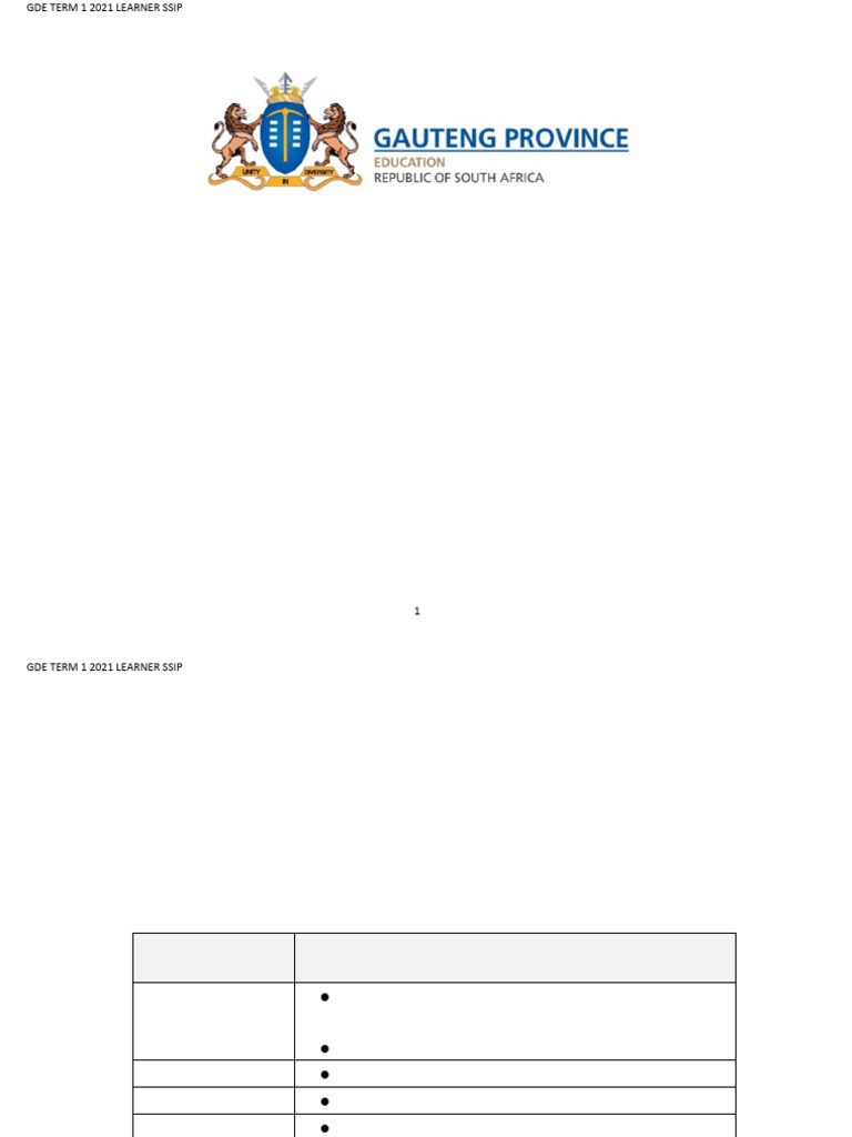 GDE Term 1 2021 Learner SSIP Guide | PDF | Atmospheric Circulation ...