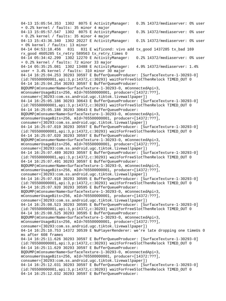 Mediaserver Performance Log Analysis | PDF | Computing | Software