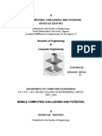 Seminar Report: A Mobile Computing: Challenges and Potential