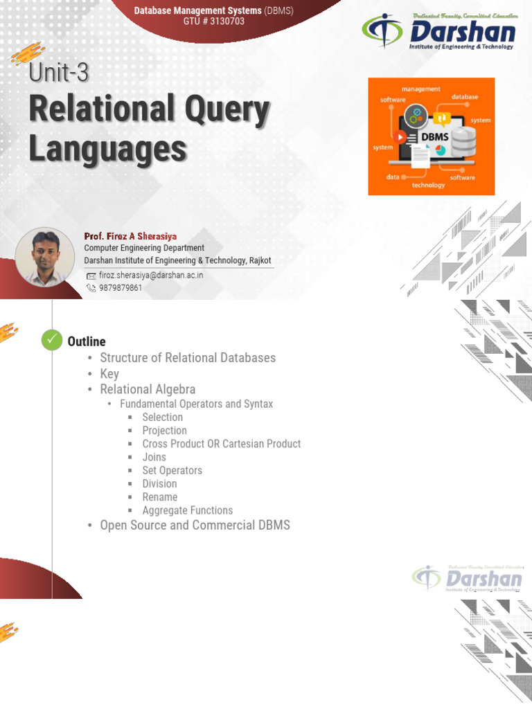 Relational Query Languages Overview | PDF | Relational Model ...