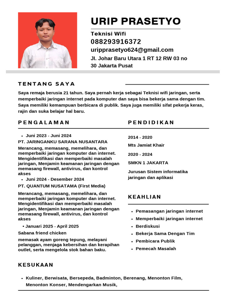 CV - Urip Prasetyo | PDF