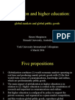 Globalization and Higher Education:: Global Markets and Global Public Goods