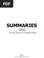 LIBRARIES Summaries DDC Dewey Decimal Classification