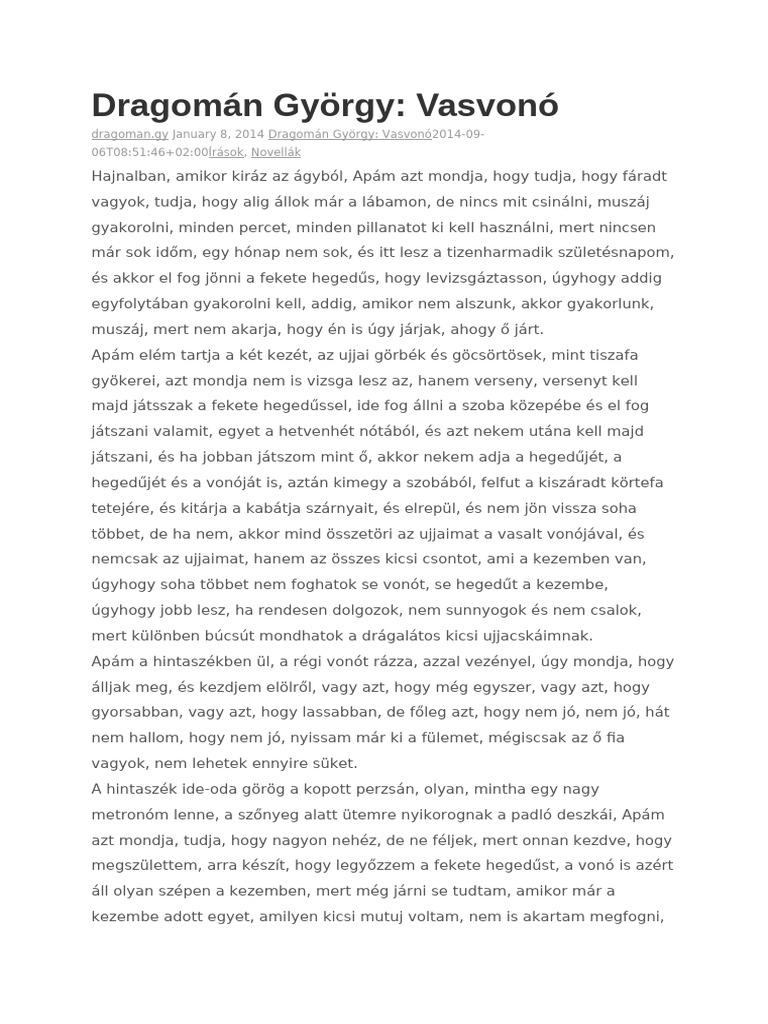 Dragomán György | PDF