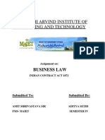 Maharishi Arvind Institute of Engineering and Technology: Business Law