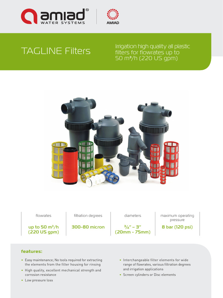 TagLine A4 Irrig en 2015 | PDF | Filtration | Building Engineering