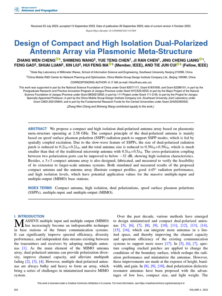 Design of Compact and High Isolation Dual-Polarized Antenna Array Via ...