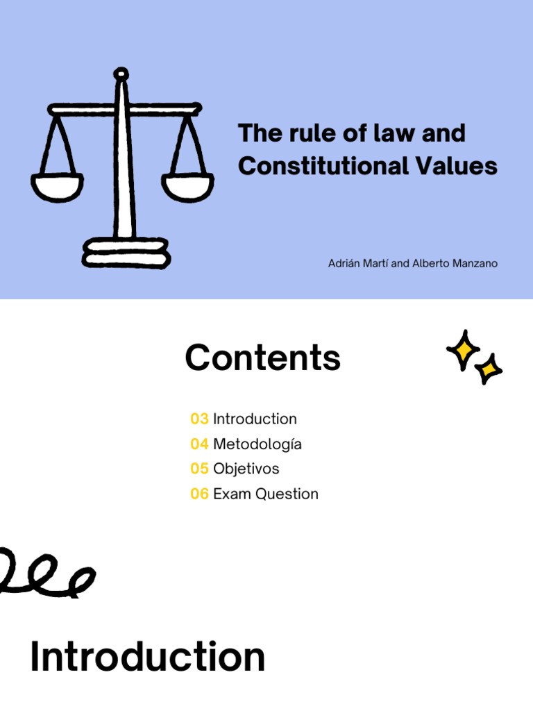 The Rule of Law and Constitutional Values | PDF