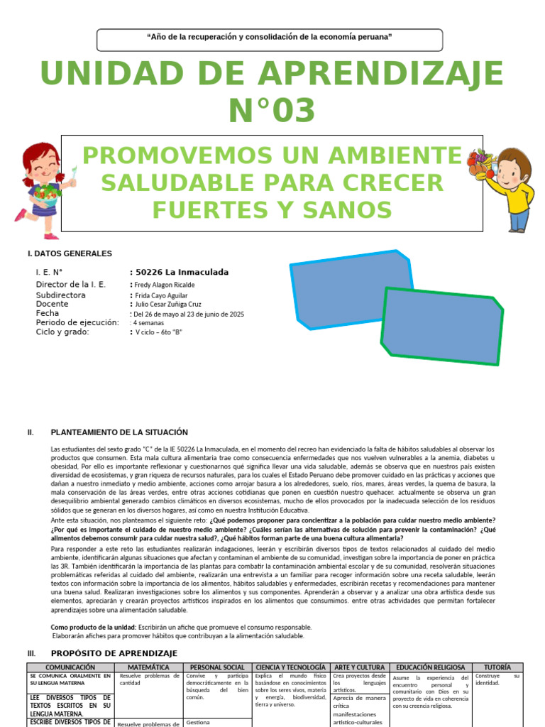 6to Unidad de Aprendizaje 3 | PDF | Aprendizaje | Decimal