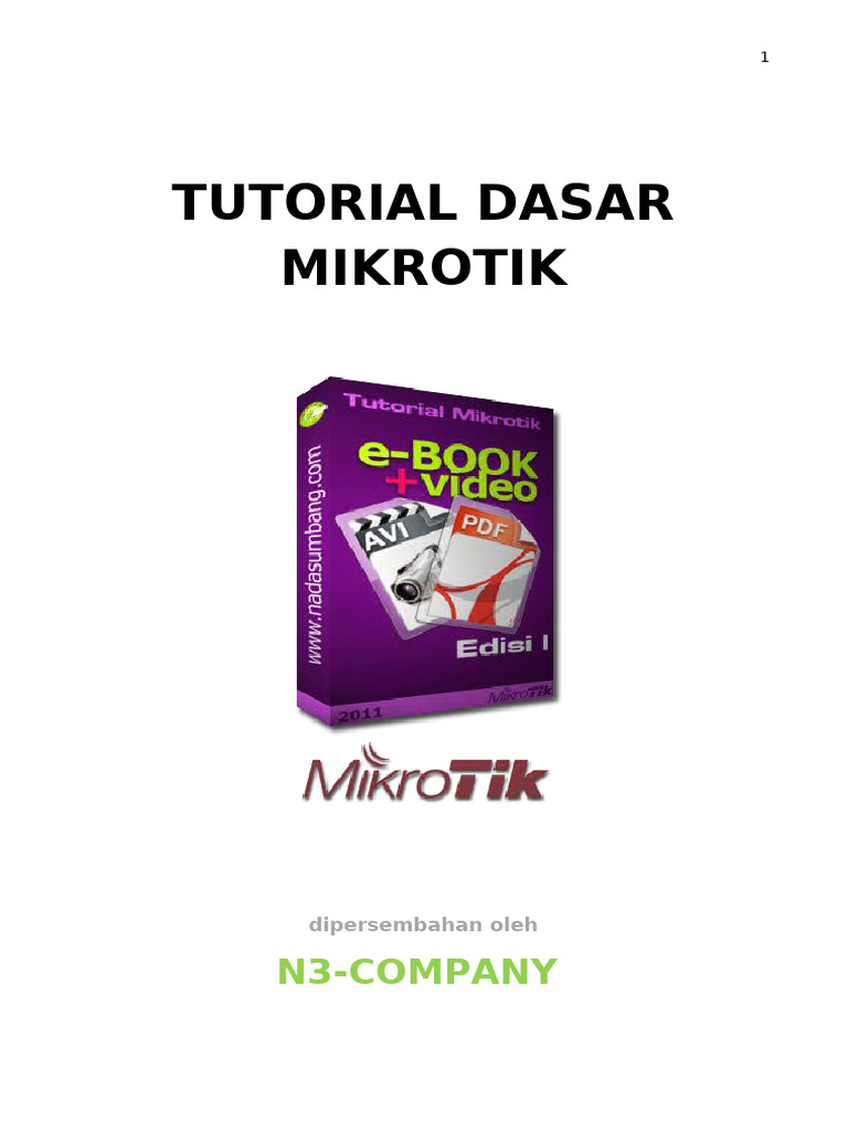 Tutorial Dasar Mikrotik RouterOS dan RouterBOARD | PDF