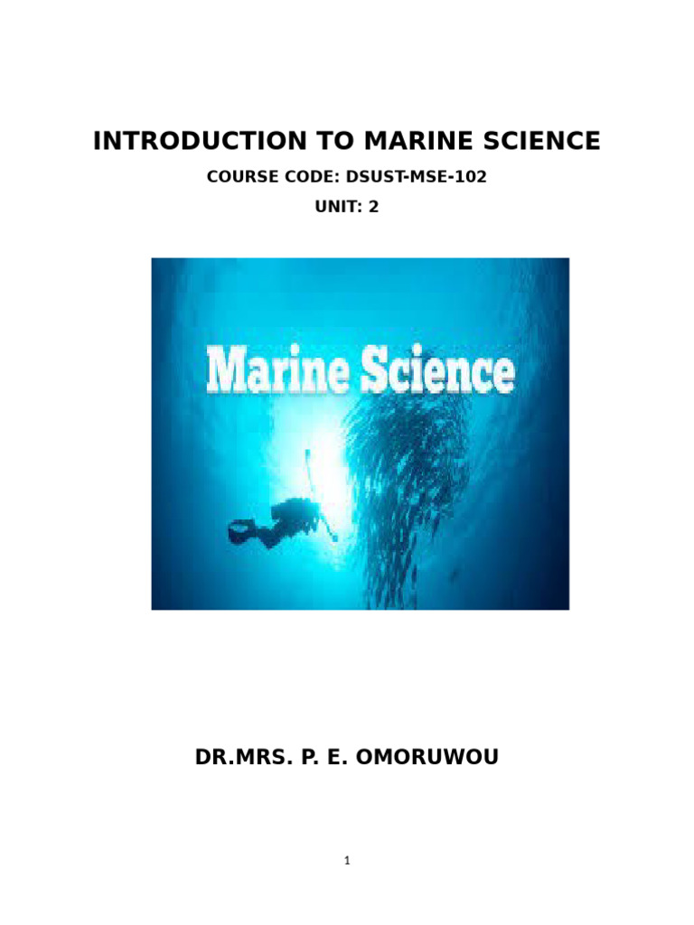 Overview of Marine Science Branches | PDF | Coast | Oceans