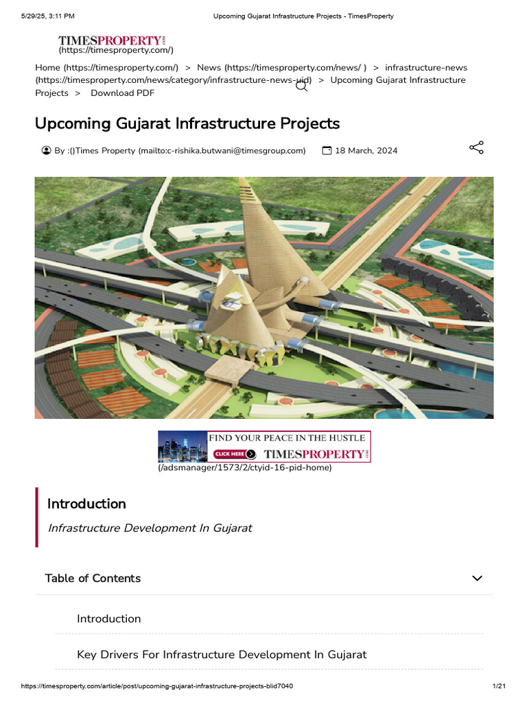 Upcoming Infrastructure Projects in Gujarat | PDF | Gujarat | Renewable ...